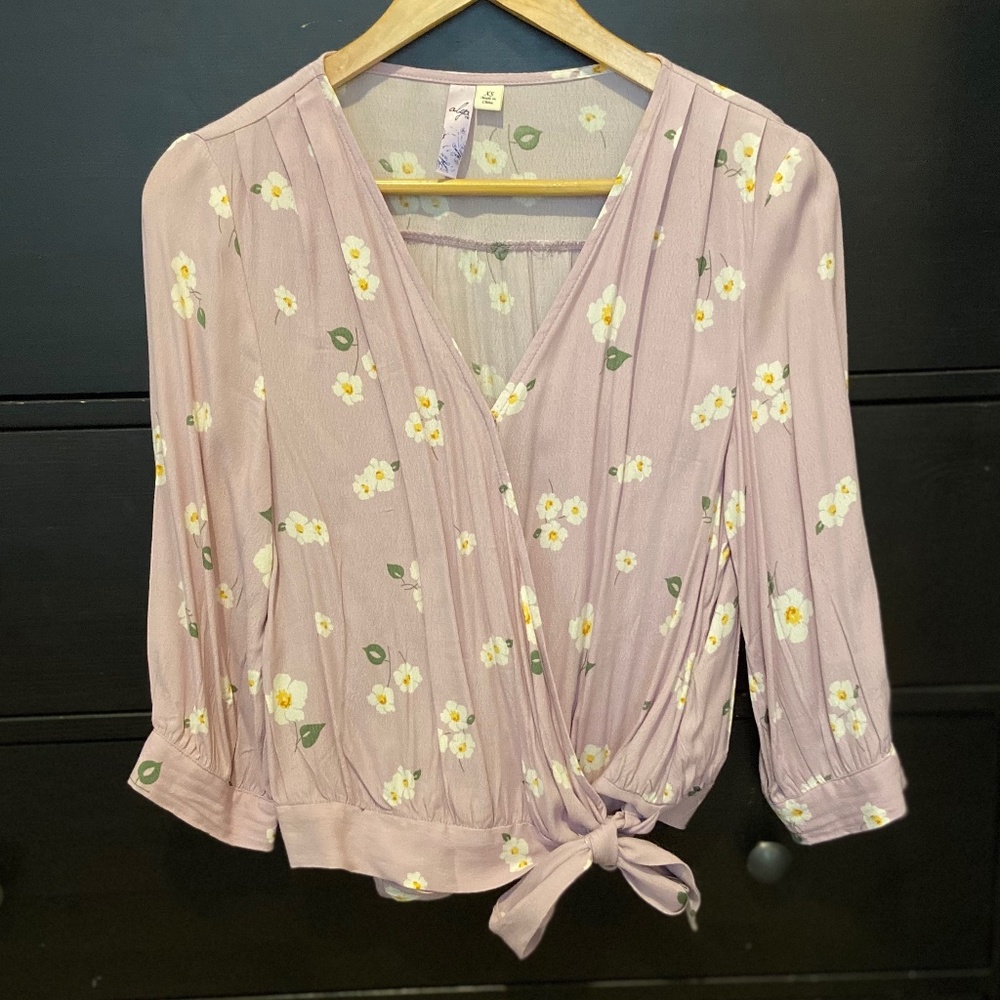Alya Purple Floral Blouse (S)